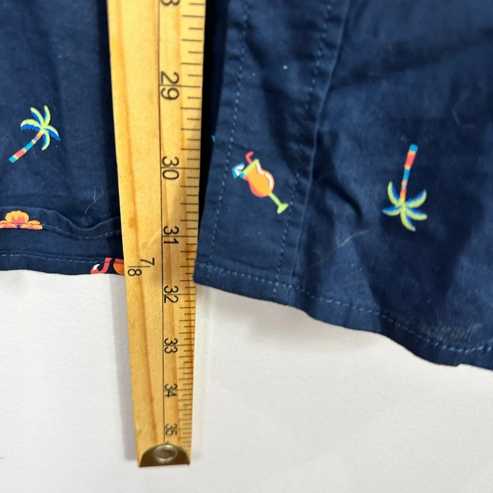 Aeropostale L Coastal Resort Flamingo Hawaiian Shirt Tropical Vacation Top‎ NWT